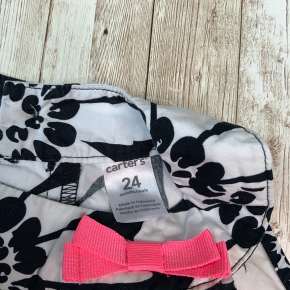 CARTERS Black & White Flower Sleevless Dress - Picture 3 of 5